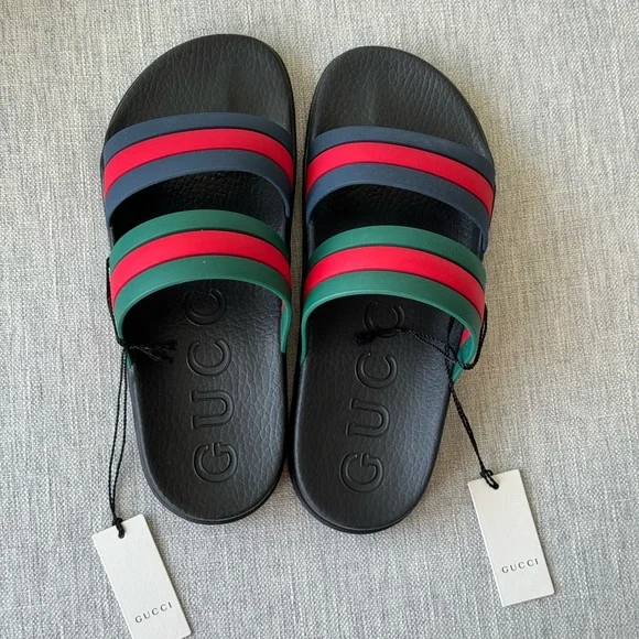 Size 7 men’s Gucci Slides Gucci Interlocking G Red Slide Sandals Men main image 4